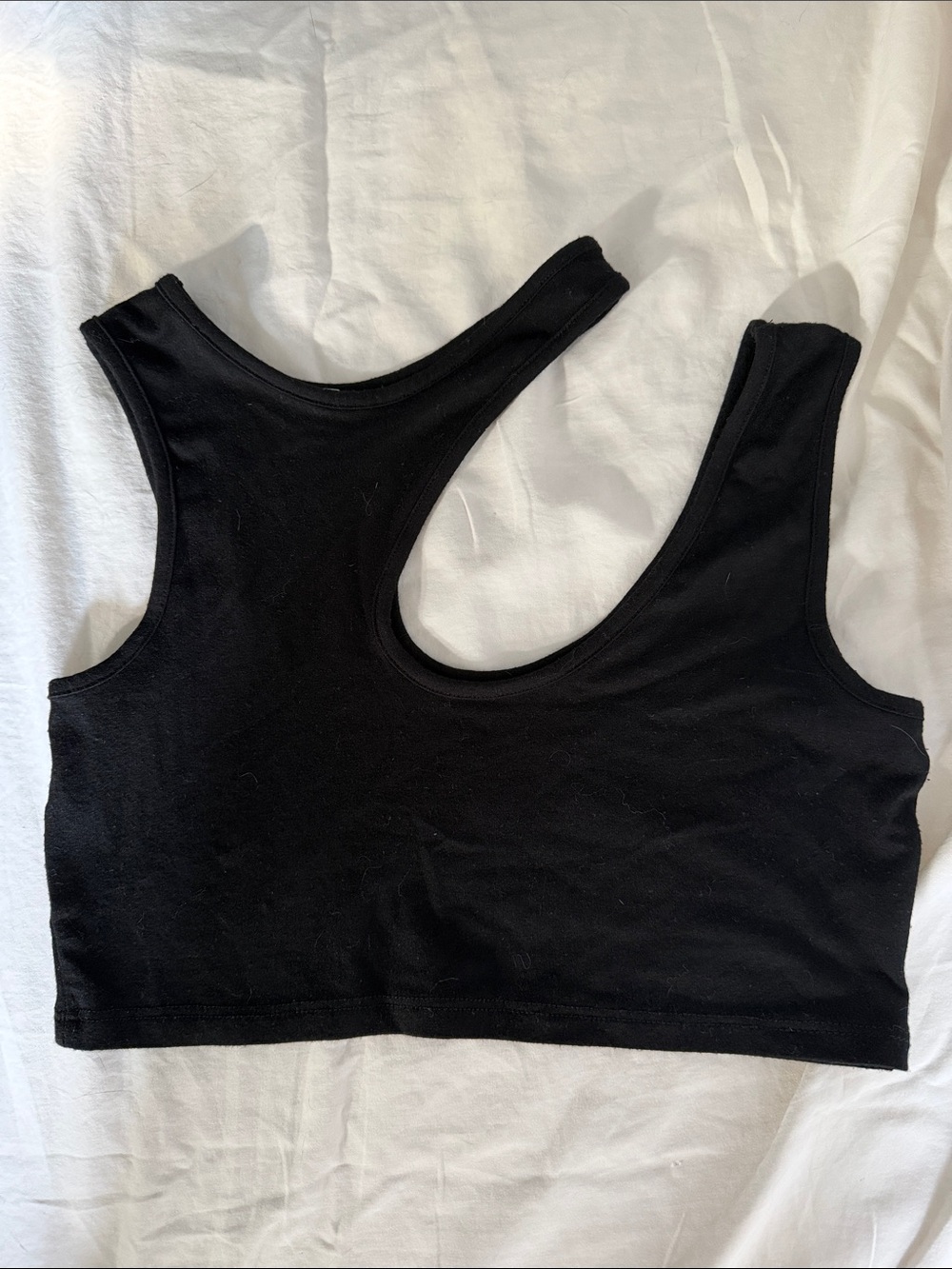 Black Women's Seamless Crop Tank Bralette - Brand Unknown